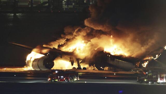 japan plane fire