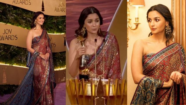 Alia Bhatt flaunts her beautiful style in ajrak print saree, know why she is different from all