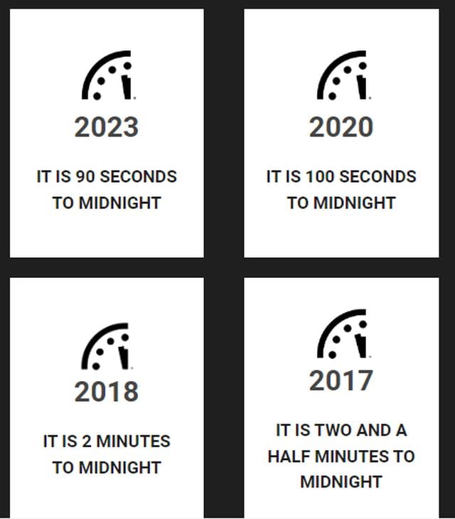 90 seconds to destruction What is the Doomsday clock and what it says