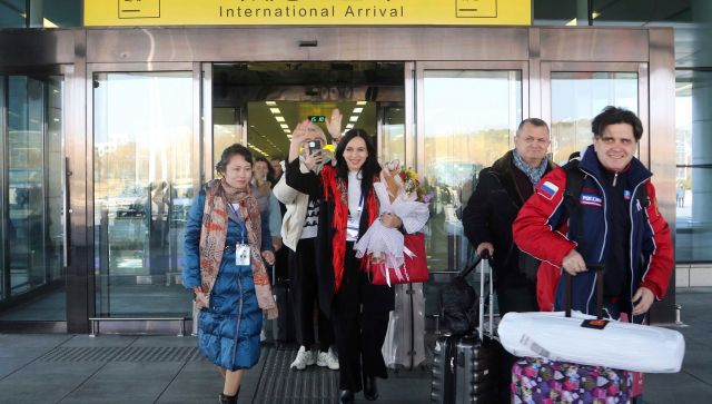 코로나19 사태 이후 첫 외국인 단체로 러시아 관광객이 북한에 입국했다.