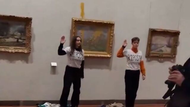 Activists throw soup at Monet painting in Lyon museum