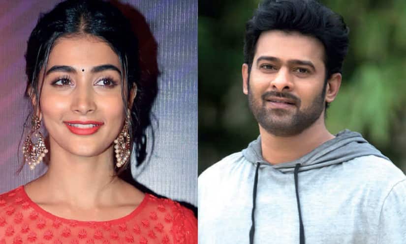 Pooja Hegde and Prabhas. Image from Twitter