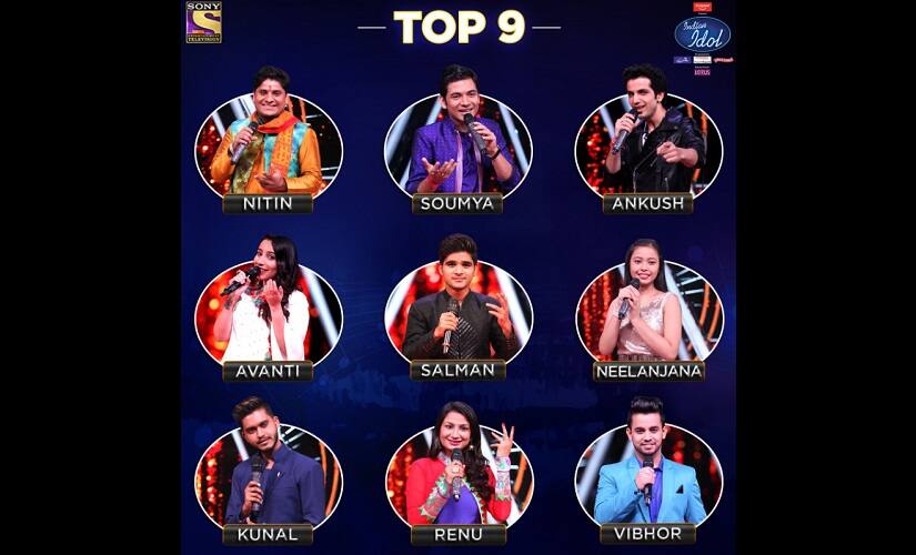 Top nine contestants of Indian Idol 10. Image from Twitter @SonyTV