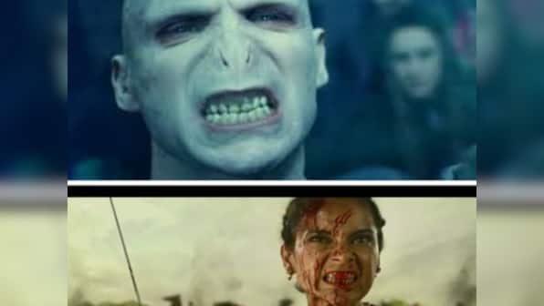 Manikarnika: Twitter compares Kangana Ranaut's expression to those of Voldemort, Shah Rukh Khan