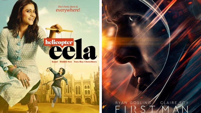 Posters of Helicopter Eela (left) and First Man. Images from Facebook