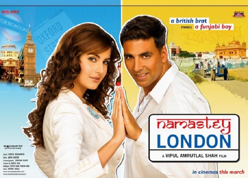 Katrina Kaif and Akshay Kumar in Namastey London. Image from Facebook