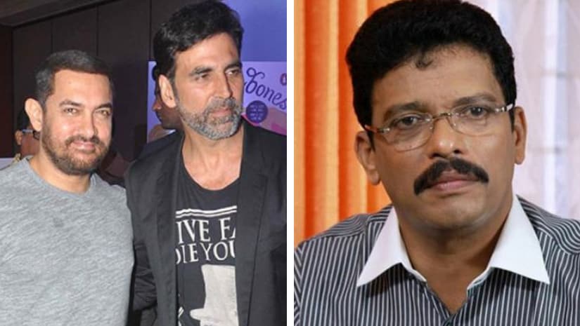 Aamir Khan and Akshay Kumar (left) and actor Jagadeesh. Images from Facebook
