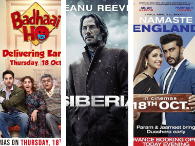 Badhaai Ho, Namaste England, Bhaiaji Superhit, Vada Chennai, Siberia: Know Your Releases Badhaai Ho, Namaste England, Bhaiaji Superhit, Vada Chennai, Siberia: Know Your Releases