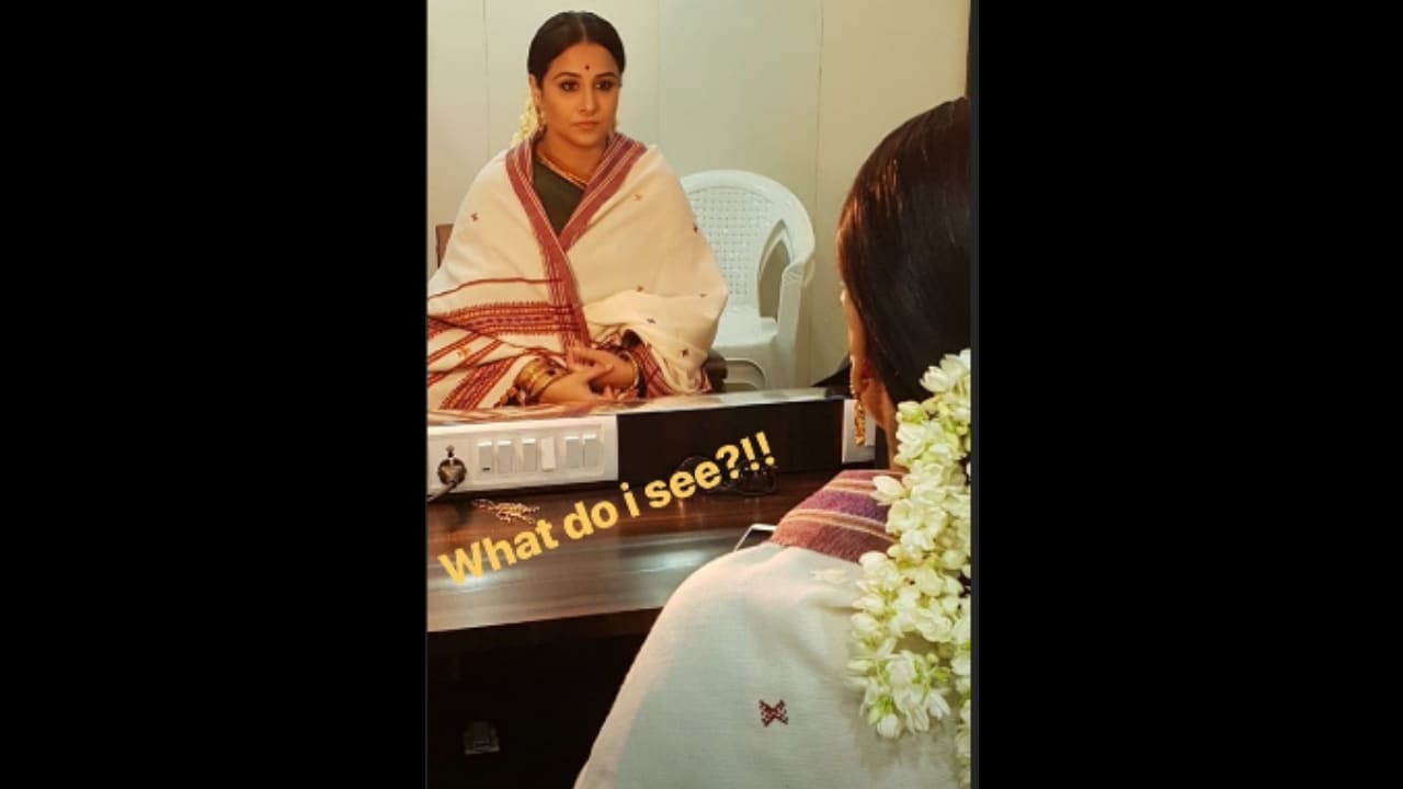 Vidya Balan as Basavatarakam in the NTR biopic. Instagram/@balanvidya
