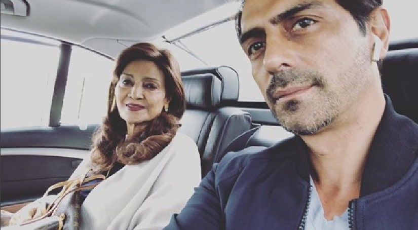 Arjun Rampal with his mother Gwen. Instagram @rampal72