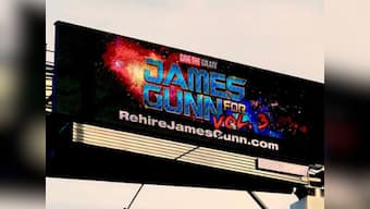 'Rehire James Gunn' digital billboard appears near Disneyland in protest of firing of Guardians of Galaxy director