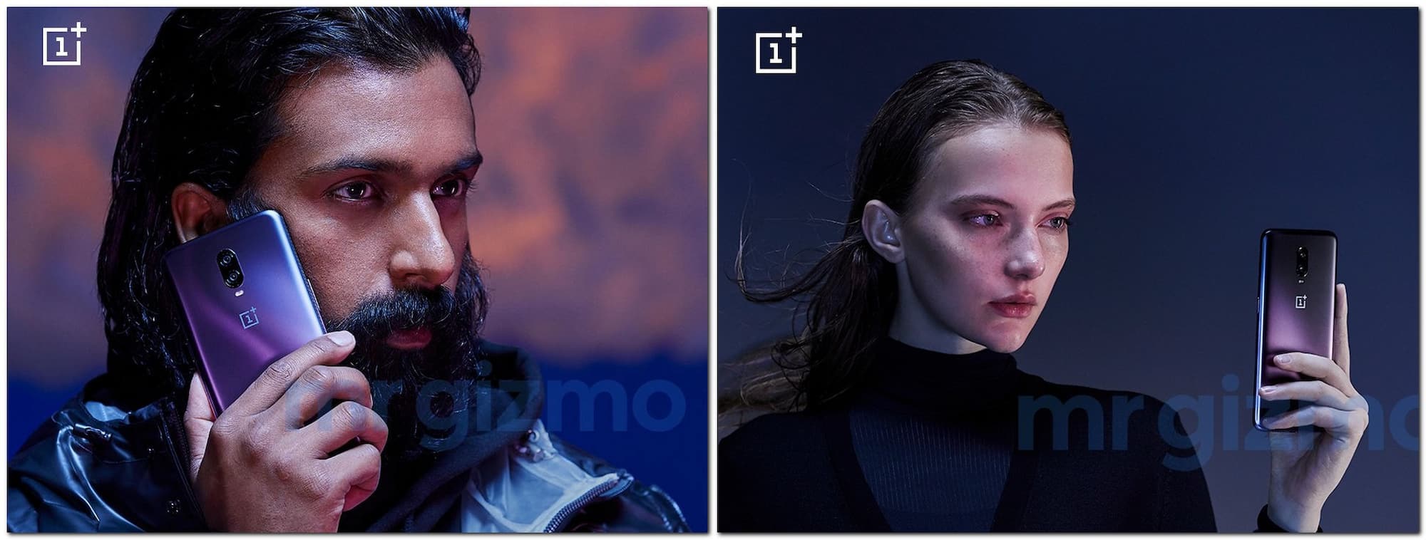 Promotional images of the Thunder Purple variant of the OnePlus 6T. Image: MrGizmo