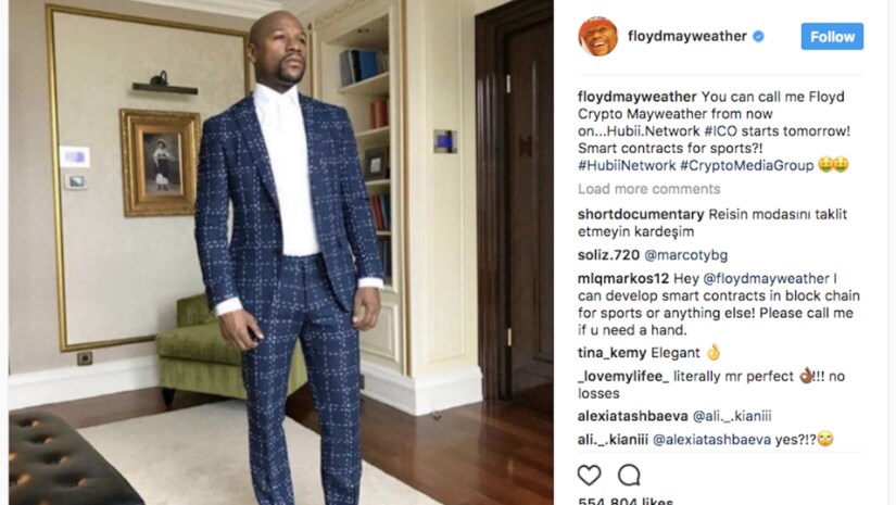 Screenshot of Mayweather's post. Image from Facebook