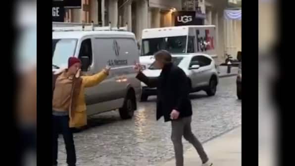 Viral video of two men showing each other the finger staged? Producer confirms our worst fear