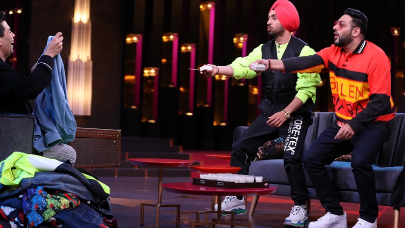 Diljeet Dosanjh and Badshah show off their fashion awareness on Koffee With Karan's latest episode