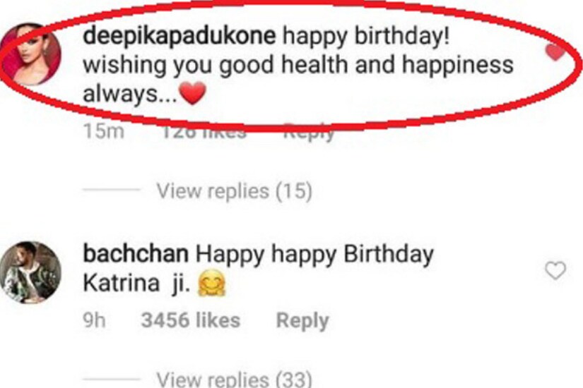 Deepika Padukone started following Katrina Kaif