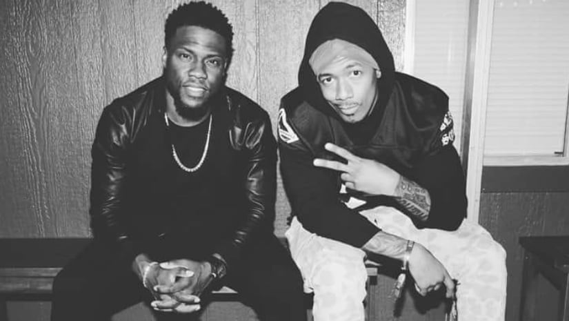 Kevin Hart (left) with Nick Cannon. Image from Facebook