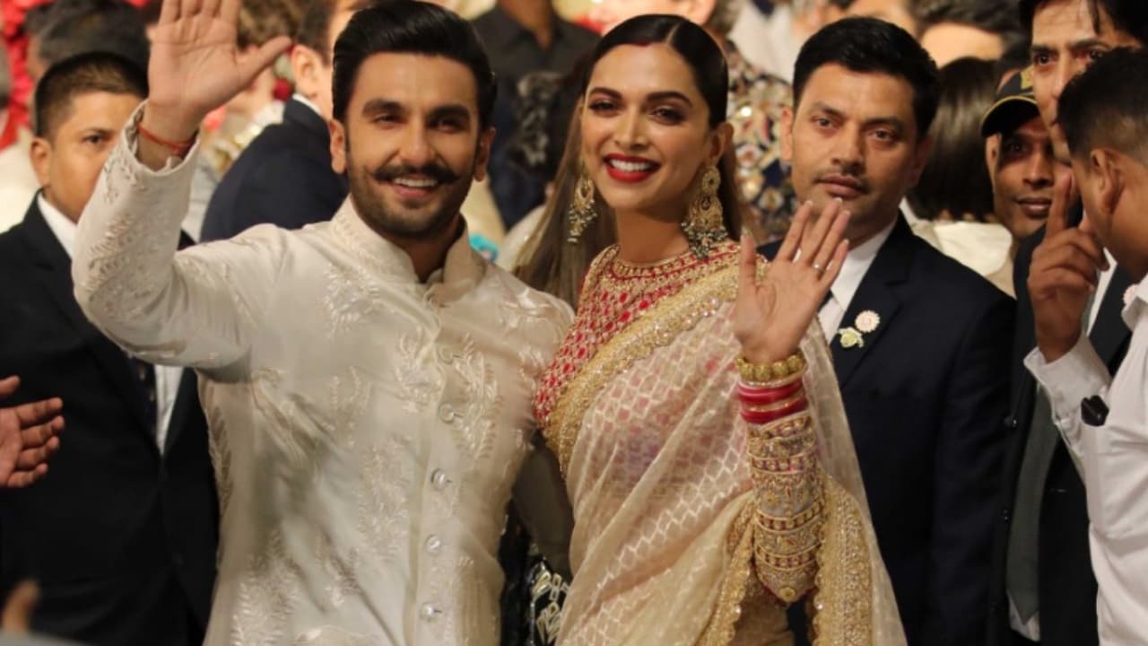 Deepika Padukone and Ranveer Singh at Isha Ambani and Anand Piramal's wedding. Firstpost/Sachin Gokhale