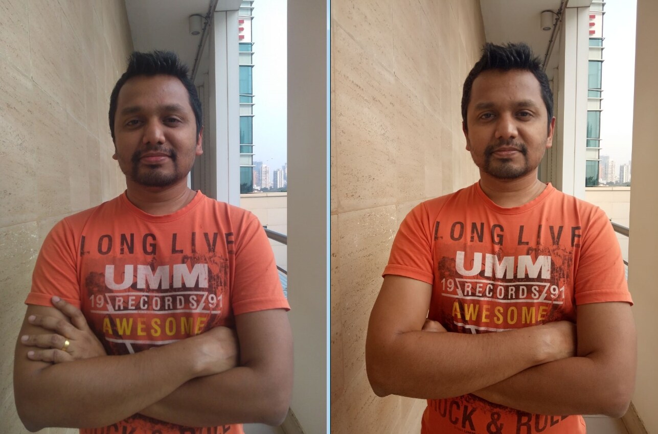 Through the rear camera in normal mode the Asus Zenfone Lite L1 (L) gave washed out colours for the main object, but captured objects at a distance with better clarity in comparison to the Redmi 6A (R). Image: Tech2/ Sneha Sharma