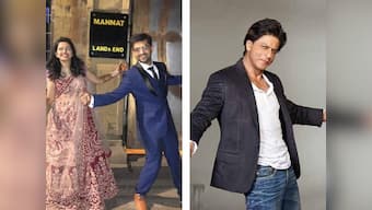 Shah Rukh Khan surprises newly wed couple posing in front of Mannat, responds to groom on Twitter
