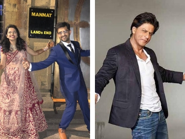 Shah Rukh Khan surprises newly wed couple posing in front of Mannat, responds to groom on Twitter Shah Rukh Khan surprises newly wed couple posing in front of Mannat, responds to groom on Twitter