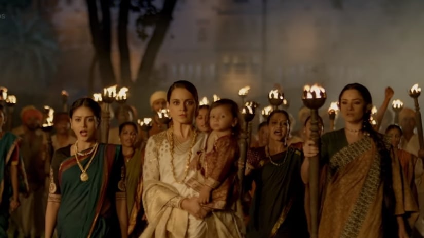   Still from Manikarnika: the trailer of the queen of Jhansi. Screenshot of YouTube 