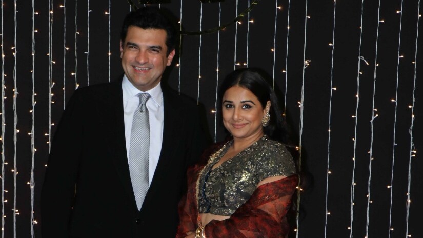 Vidya Balan with Siddarth Roy Kapur at NickYanka's wedding reception. Firstpost/@Sachin Gokhale