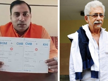 Uttar Pradesh outfit books Naseeruddin Shah a flight to Karachi on 14 August Uttar Pradesh outfit books Naseeruddin Shah a flight to Karachi on 14 August