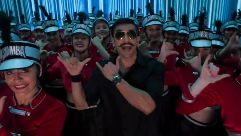 Still from Simmba song 'Mera Wala Dance'. YouTube screengrab