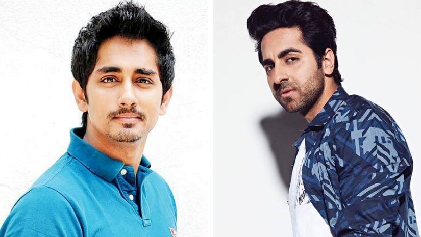 Siddharth (left) and Ayushmann Khurrana (right). Images from Facebook