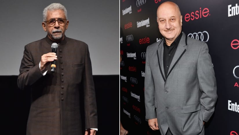 Naseeruddin Shah (left) and Anupam Kher. Image from News18