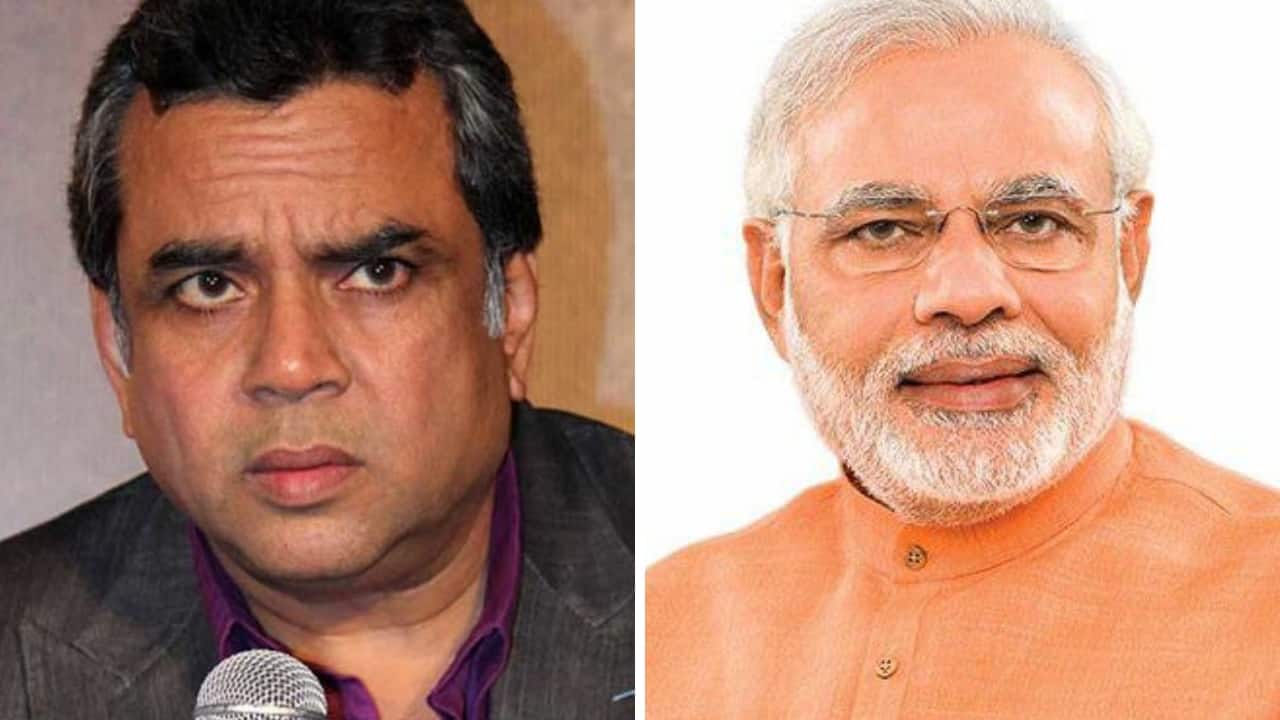Paresh Rawal (left), Narendra Modi. Images from Facebook