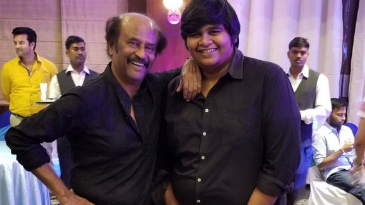 Rajinikanth and Kathik Subbaraj. Image from Twitter