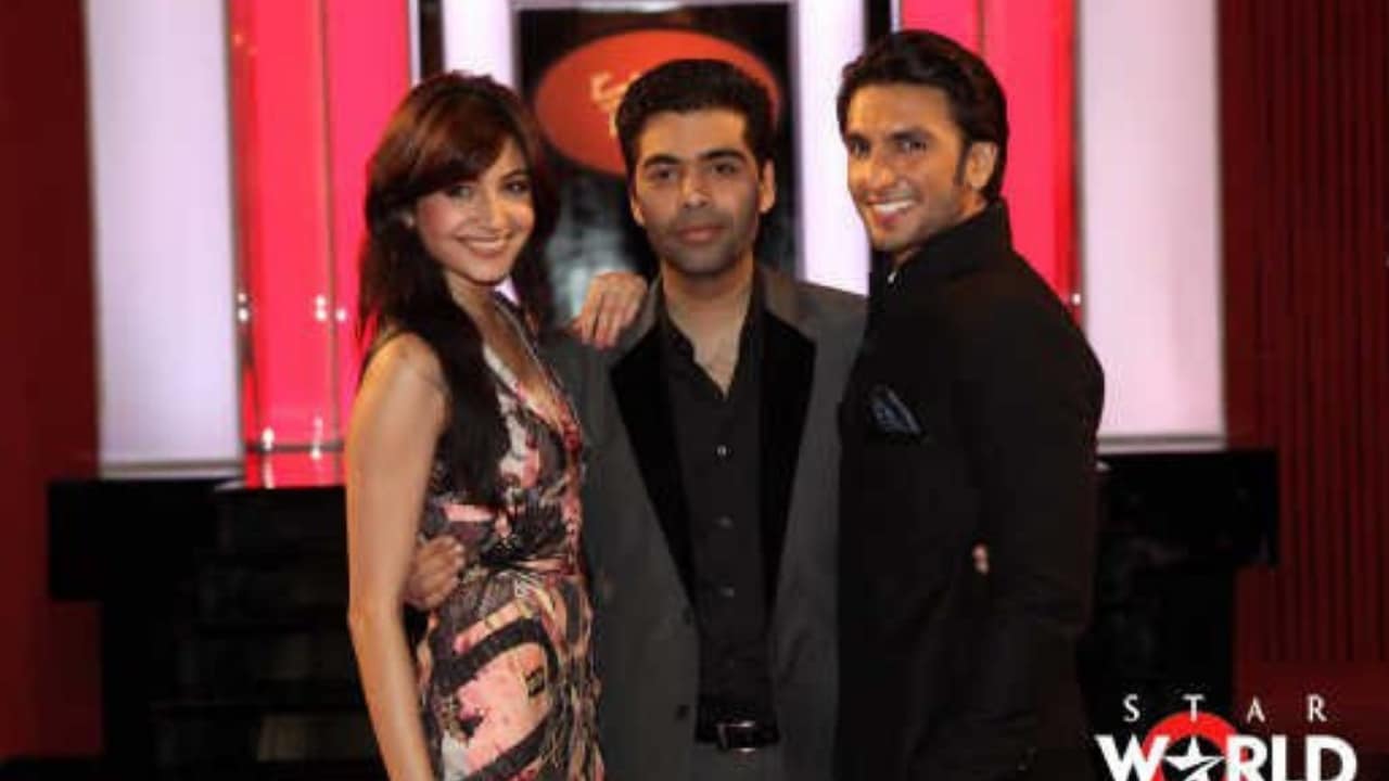 Anushka Sharma and Ranveer Singh on Koffee with Karan. Image via Facebook