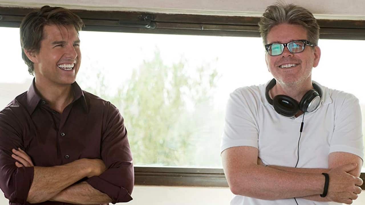 Tom Cruise and director Christopher McQuarrie. Image via Twitter