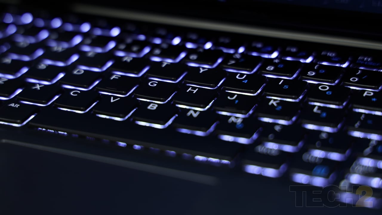 The keyboard features two levels of backlight. Image: tech2/ Shomik