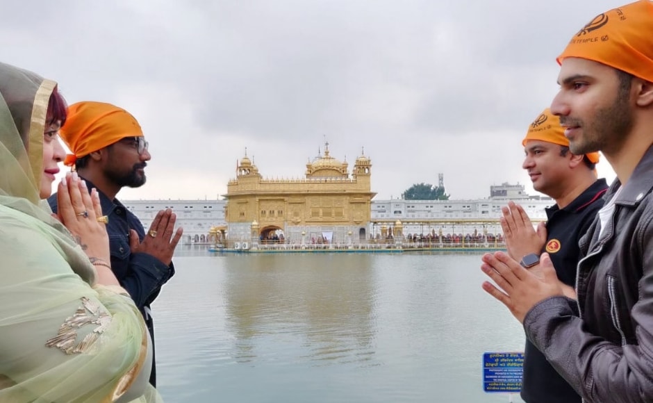 Bhushan Kumar, Remo D'souza, Varun Dhawan and Lizelle D’souza, visited the Golden Temple
