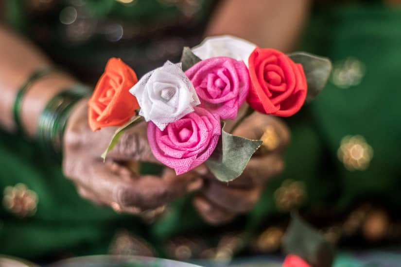  Some of the flowers Kinjalkar has made