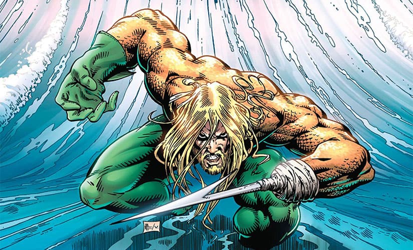 My personal favourite version of Aquaman, sans one hand but with a surplus in whaling harpoons | DC comics