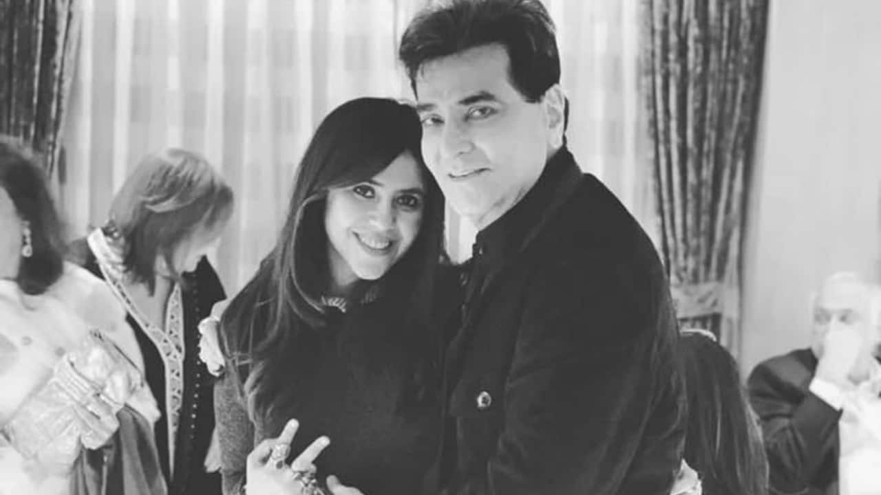 Ekta Kapoor with father Jeetendra. Image from Facebook