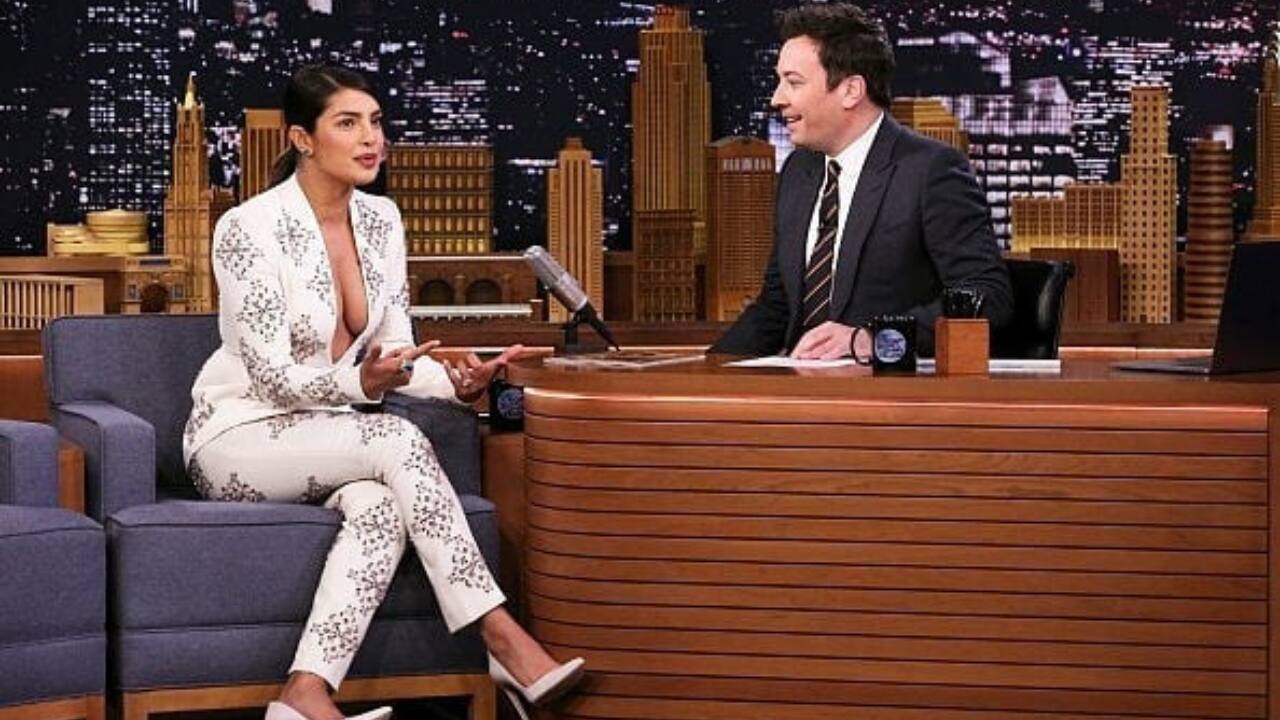 Priyanka Chopra at The Tonight Show Starring Jimmy Fallon. Twitter/@newsbyte