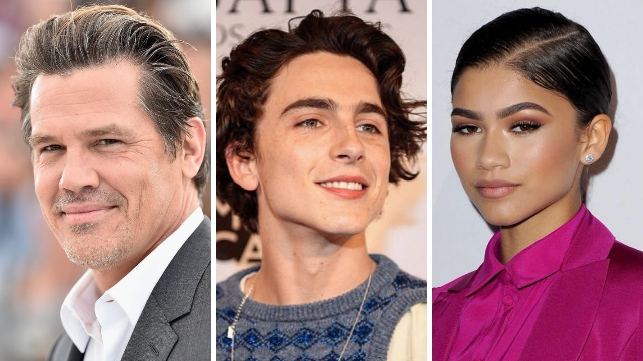 (From left-right) Josh Brolin, Timothee Chalamet, Zendaya. Images from Twitter