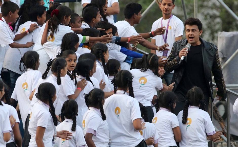 Sonu Nigam performs at the event. Photo: Sachin Gokhale Sonu Nigam performs at the event. Photo: Sachin Gokhale