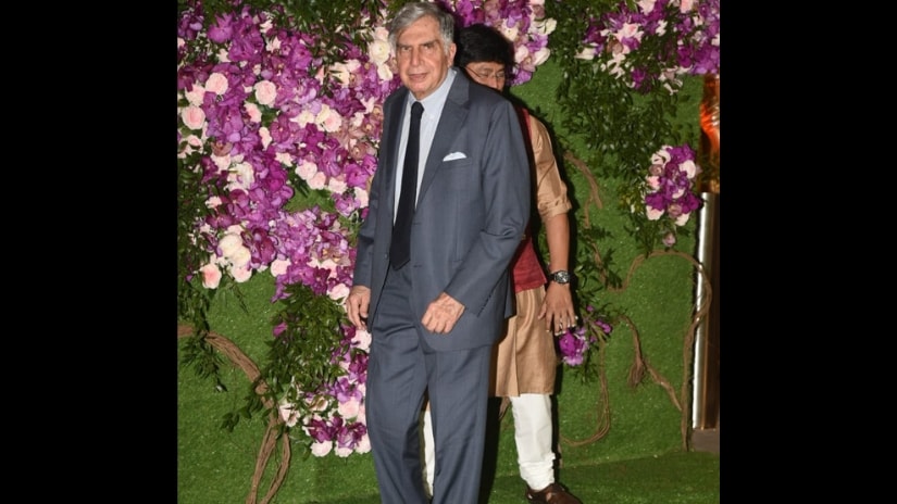Industriaiist Ratan Tata was one of the attendees in Akash Ambani- Shloka Mehta's wedding