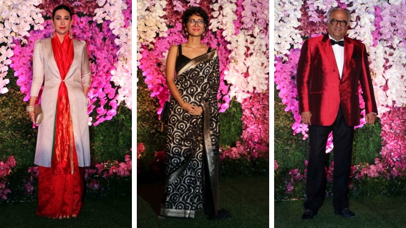 (left-right) Karisma Kapoor, Kiran Rao and Boney Kapoor at the reception. Firstpost/@Sachin Gokhale (left-right) Karisma Kapoor, Kiran Rao and Boney Kapoor at the reception. Firstpost/@Sachin Gokhale