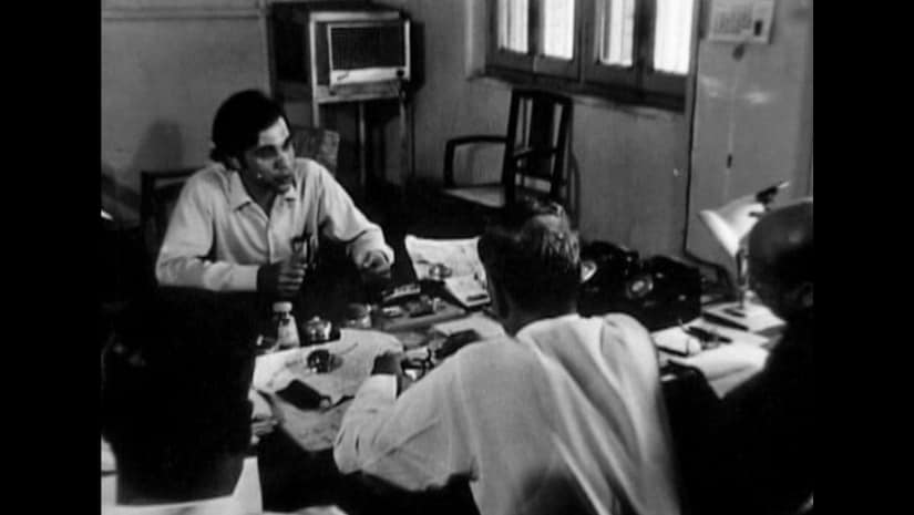 Pratidwandi's final scene where Siddhartha faces a panel of bureaucrats for a job interview