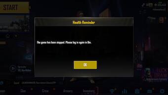 PUBG Mobile now locks out players after the game has been played a certain amount of time