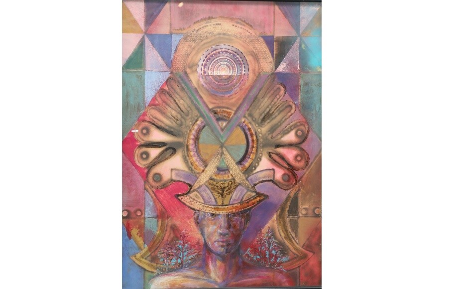Bruno Ceccobelli's '<em>A spasso con la natura</em> (A walk with nature)', 1999 (Mixed media on cardboard). Donated to the Collezione Farnesina by Angelo Piero Cappello. Bruno Ceccobelli's '<em>A spasso con la natura</em> (A walk with nature)', 1999 (Mixed media on cardboard). Donated to the Collezione Farnesina by Angelo Piero Cappello.