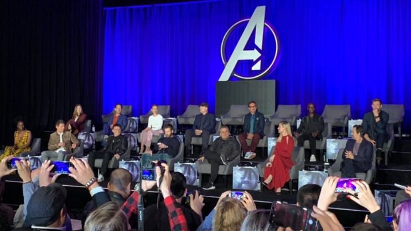 Avengers: Endgame press conference leaves empty seats for fallen superheroes as survivors dodge spoilers