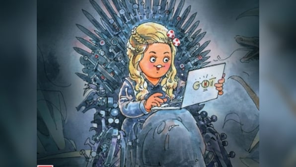 Game of Thrones season 8: Amul girl binge-watches HBO show, perched on the Iron Throne